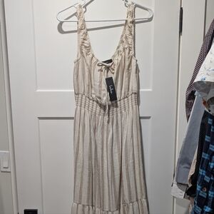 Lulu's linen striped dress